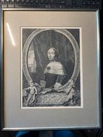 Oude gravure van Anna Maria van Schurman, Ophalen of Verzenden