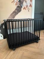 Prenatal verrijdbare box Edin zwart hout., Ophalen, Zo goed als nieuw, Rechthoekig, In hoogte verstelbaar