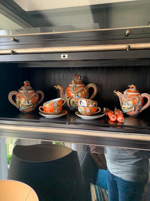 Chinees Theeservies met Draken, Antiek en Kunst, Antiek | Porselein, Ophalen
