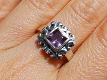 Vanoli 925 zilveren ring met amethist maat 18,75 beschikbaar voor biedingen