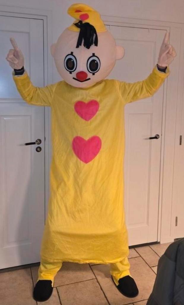 Bumba mascotte pak - Verhuur, Hobby en Vrije tijd, Feestartikelen | Verhuur, Nieuw, Geboorte of Huwelijk, Ophalen of Verzenden