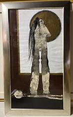 schilderij gouache Ans Wortel 1969, vroeg werk, bijzonder, Ophalen