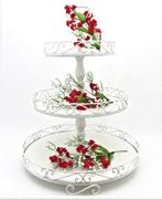 Mooie witte 3 etage hout en ijzer display voor bedankjes., Ophalen of Verzenden, Nieuw, Versiering, Geboorte of Huwelijk