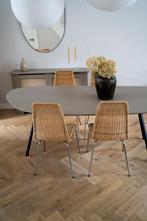 Set van 4 rotan eetkamerstoel, Ophalen, Bruin, Riet of Rotan, Zo goed als nieuw