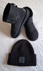 Orginele UGG mini maat 39 met muts, UGG, Verzenden, Zwart, Gedragen