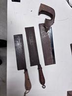 Drie oude kapzaagjes en zettangetje, Ophalen of Verzenden