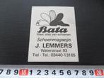 sticker Tiel Schoenmagazijn J. Lemmers Waterstraat 93, Ophalen, Zo goed als nieuw, Bedrijf of Vereniging