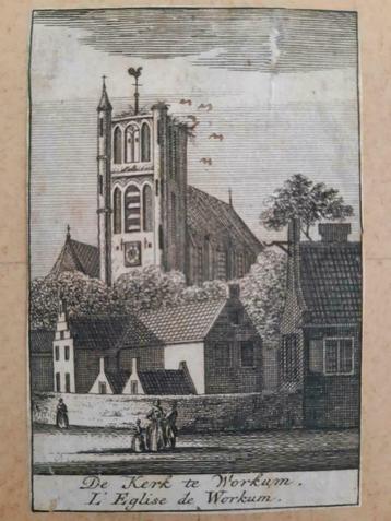 R11 / De kerk te Workum Unieke gravure uit de 18e eeuw beschikbaar voor biedingen