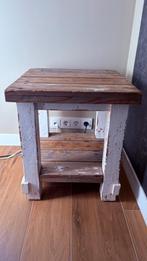 2x bijzettafel Daan, Minder dan 55 cm, Vierkant, Zo goed als nieuw, Hout