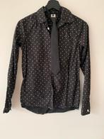 Zwart overhemd met stropdas - HEMA Kids, Ophalen of Verzenden, Zo goed als nieuw, Jongen, Overhemd of Blouse