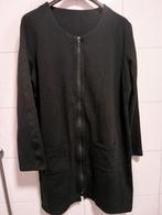 Lang zwart Dames vest, maat 42 merk in zilver LXRY No 77, Zwart, Maat 42/44 (L), Ophalen of Verzenden, LXRY No 77