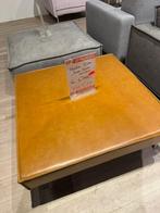 Hocker poef leer geel oranje nieuw, Ophalen, 125 cm of meer, Rond, Nieuw