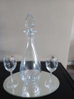 Te koop kristallen karaf met 2 borrelglaasjes, Verzamelen, Ophalen, Zo goed als nieuw, Overige typen