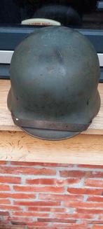 M35 helm duits ww2 1 decal, Verzamelen, Duitsland, Ophalen of Verzenden, Helm of Baret, Landmacht