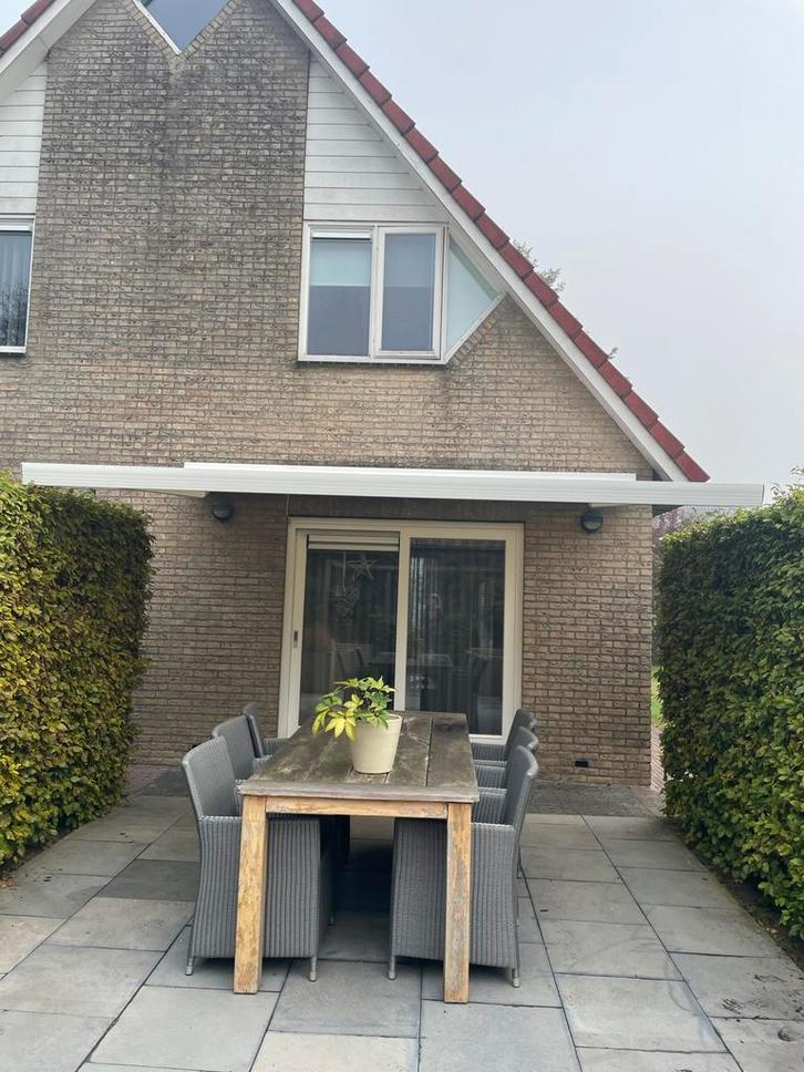 Degalux Uitvalscherm - 4m breed, 3m uitval, Tuin en Terras, Zonneschermen, Gebruikt, Uitvalscherm, 300 cm of meer, 250 cm tot 450 cm
