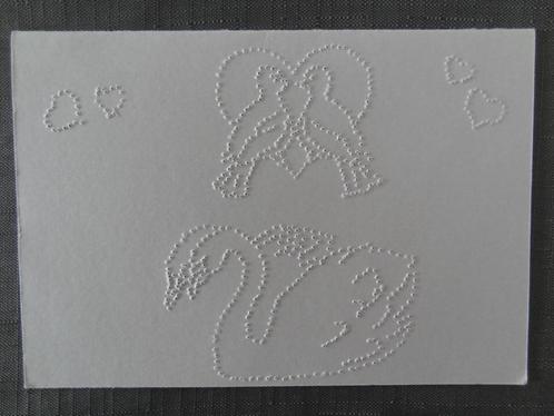 Prikkaart Liefde / Trouwen >Snelle Verzending!<, Hobby en Vrije tijd, Kaarten | Zelfgemaakt, Zo goed als nieuw, Dieren, Ophalen of Verzenden