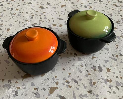 Vintage Siaki Porcelain Mini Cocottes - Set van 2 - Uniek en, Antiek en Kunst, Antiek | Keramiek en Aardewerk, Ophalen of Verzenden