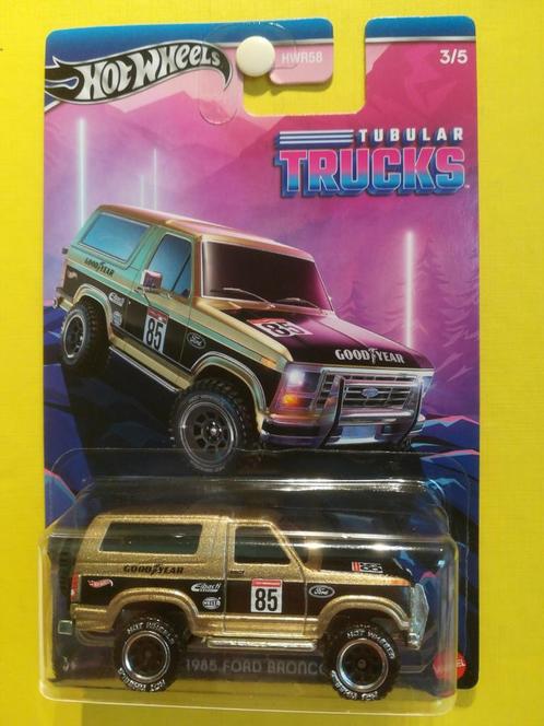 1985 Ford Bronco Hot Wheels Tubular Trucks 3/5, Hobby en Vrije tijd, Modelauto's | Overige schalen, Nieuw, Auto, Ophalen of Verzenden