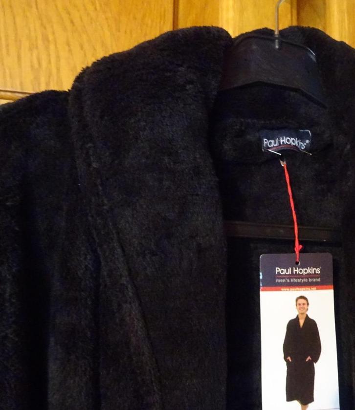 NIEUW Maat 52 Heren Badjas van het merk: Paul Hopkins Zwart., Huis en Inrichting, Badkamer | Badtextiel en Accessoires, Nieuw