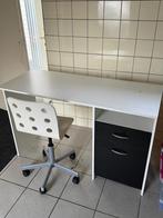 Bureau met laden + stoel, Huis en Inrichting, Bureaus, Ophalen of Verzenden, Met wielen, Gebruikt, Bureau