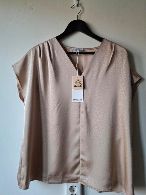 Maicazz blouse/top Melice sand maat: 46 NIEUW!, Kleding | Dames, Blouses en Tunieken, Nieuw, Maat 46/48 (XL) of groter, Beige