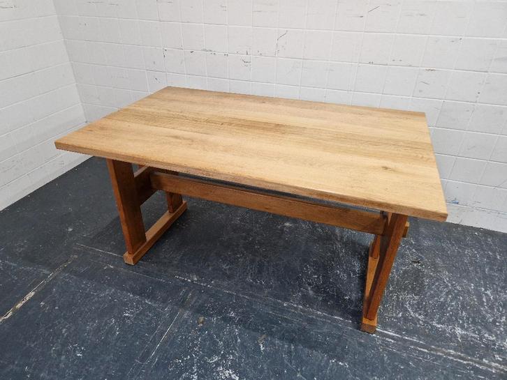 Massief eiken tafel / eettafel / eetkamertafel / bureau, Huis en Inrichting, Tafels | Eettafels, Gebruikt, 50 tot 100 cm, 100 tot 150 cm