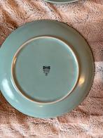4 blauw/groene IKEA eetborden, Huis en Inrichting, Keuken | Servies, Ophalen, Gebruikt, Keramiek, Bord(en)