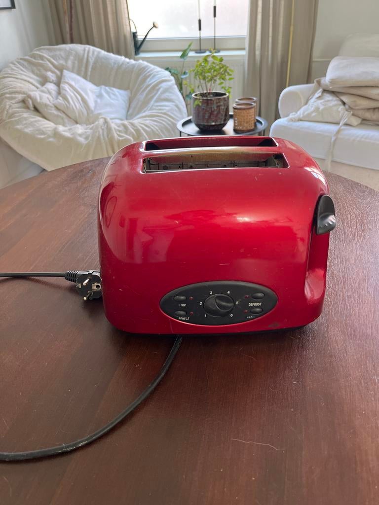 Rode Broodrooster - Stijlvol en Functioneel, Ophalen, Gebruikt, Uitneembare kruimellade