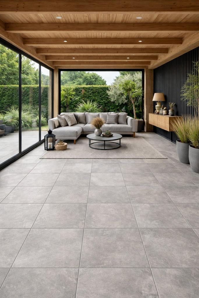 ipanema stormy grey 60x60x4cm, Ophalen of Verzenden, Nieuw, Keramiek, Terrastegels
