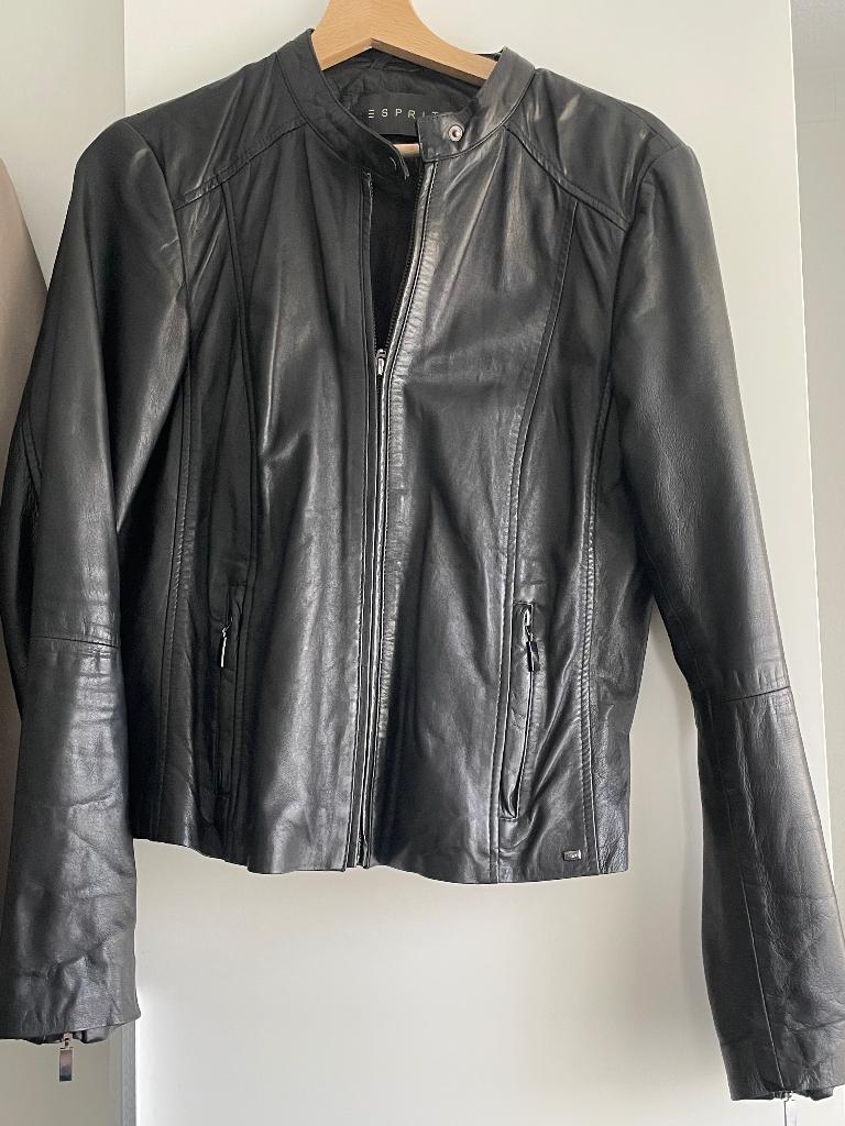 Zwart leren jasje, Maat 38/40 (M), Zwart, Ophalen of Verzenden, Jasje