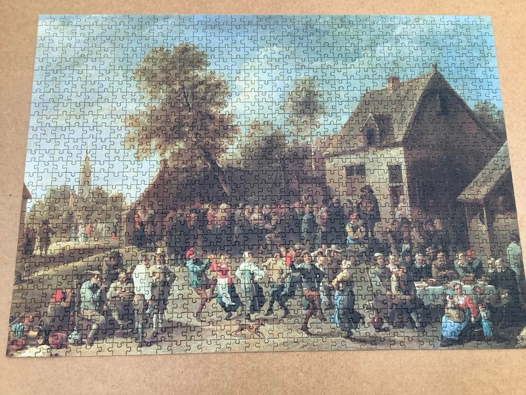 Zeldzame Ravensburger Puzzel van David Terniers Dorpsfeest, Ophalen of Verzenden, 500 t/m 1500 stukjes, Gebruikt, Legpuzzel