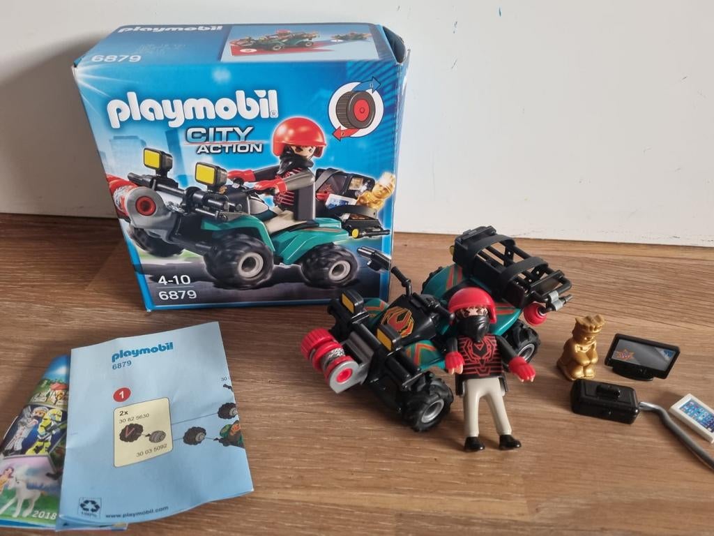 Bandiet met quad en lier playmobil 6879, Ophalen of Verzenden, Zo goed als nieuw