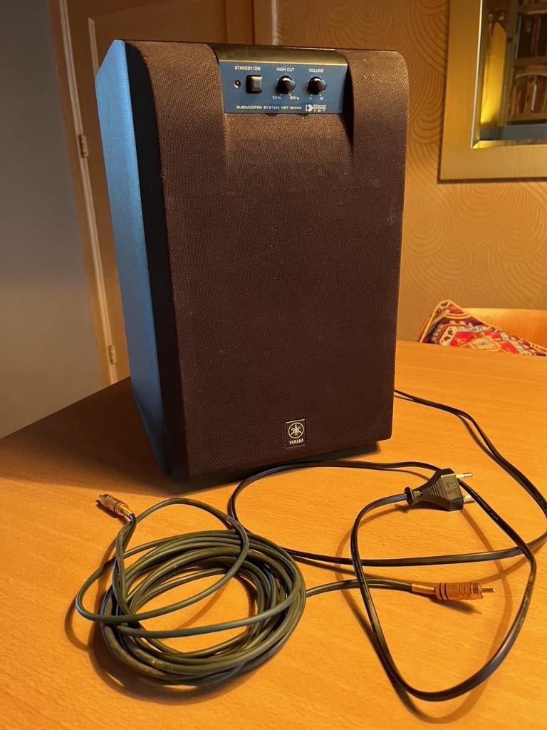 Yamaha YST-SW45 subwoofer, incl. 5m subwooferkabel, Audio, Tv en Foto, Luidsprekers, Gebruikt, Subwoofer, 60 tot 120 watt, Ophalen