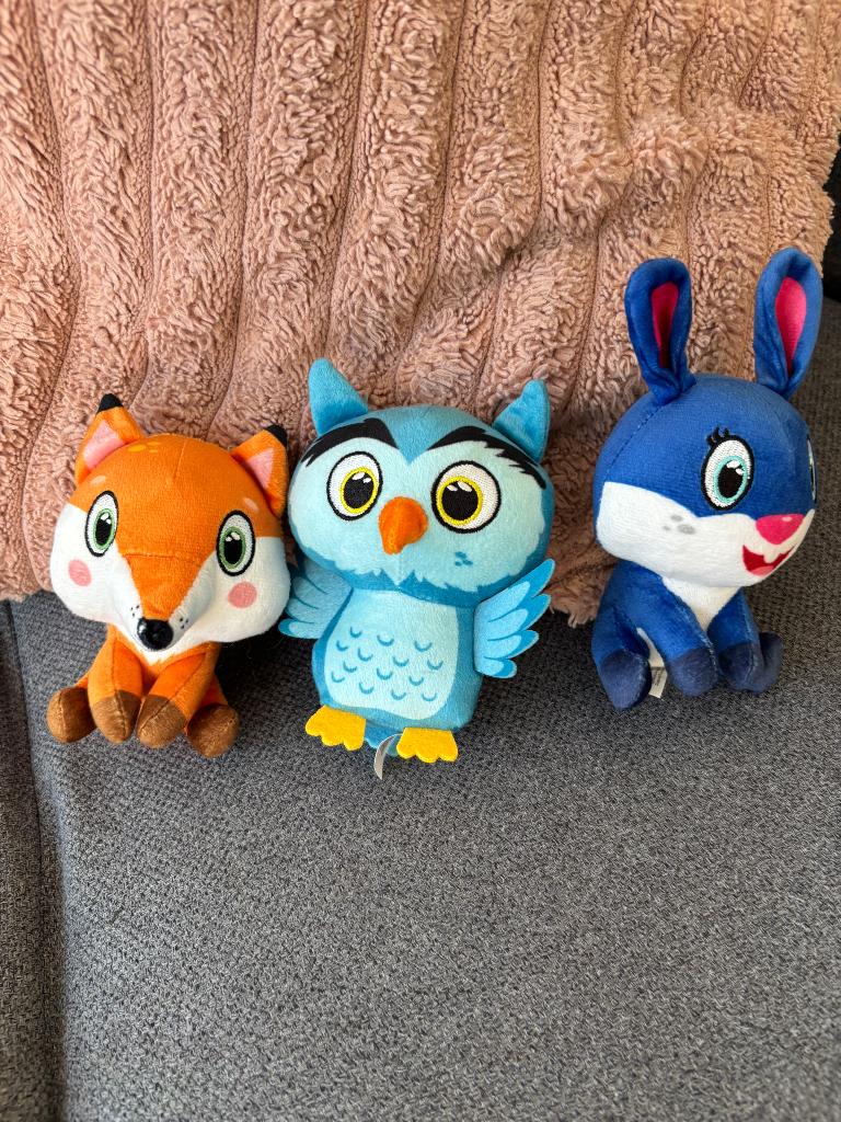 Knuffels bosmini’s stier uil vos konijn, Lidl, Ophalen