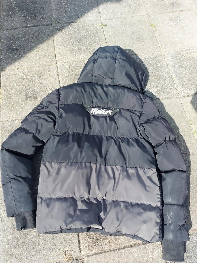 Zwarte winterjas Malelions maat 164, Kinderen en Baby's, Kinderkleding | Maat 164, Ophalen of Verzenden, Gebruikt, Jongen, Jas