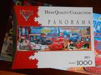 Disney Pixar Cars 2 legpuzzel panorama compleet en netjes, Ophalen of Verzenden, 500 t/m 1500 stukjes, Zo goed als nieuw, Legpuzzel