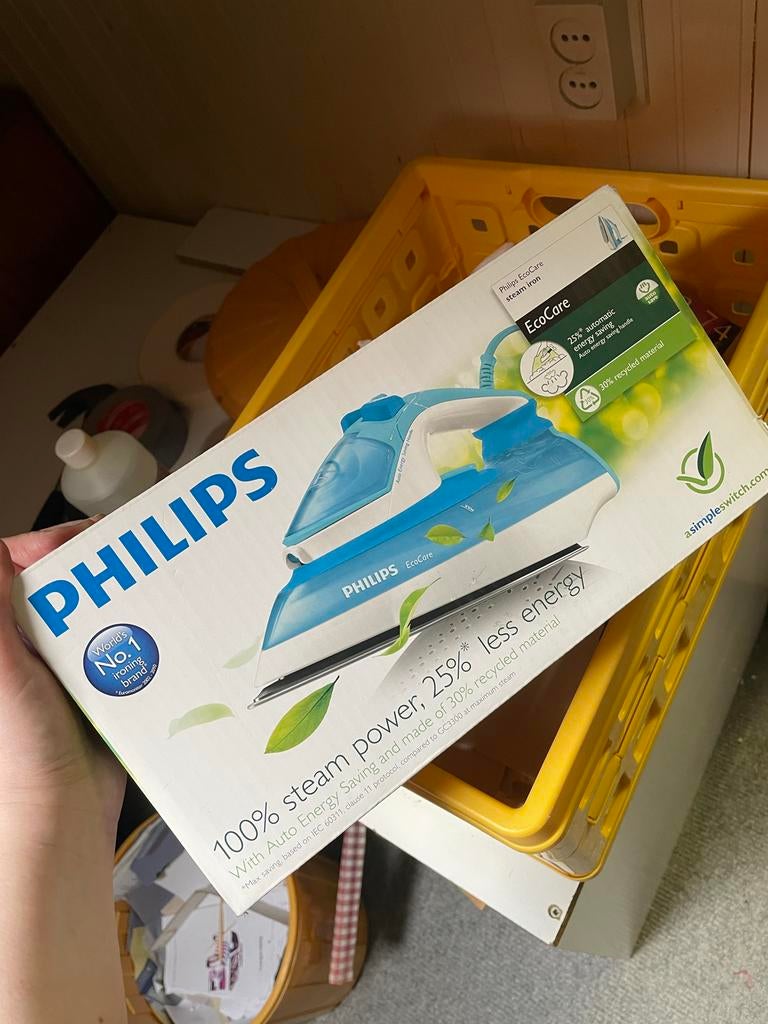 Philips Stoomstrijkijzer - EcoCare GC3730, Ophalen of Verzenden, Zo goed als nieuw, Strijkijzer met snoer