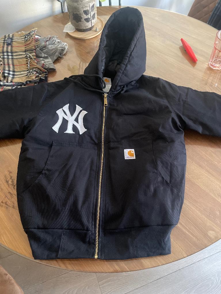 Carhartt x New York Yankees Jas  maat M en L, Maat 52/54 (L), Zwart, Carhartt, Nieuw