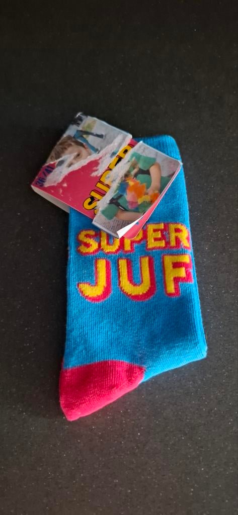 Leuke sokken 'Super Juf' - Maat 36-41, Ophalen of Verzenden