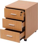 NIEUW Niceme Bureau ladenblok met 3 laden (MDF beuken), Ophalen, Overige materialen, Nieuw, 50 tot 100 cm
