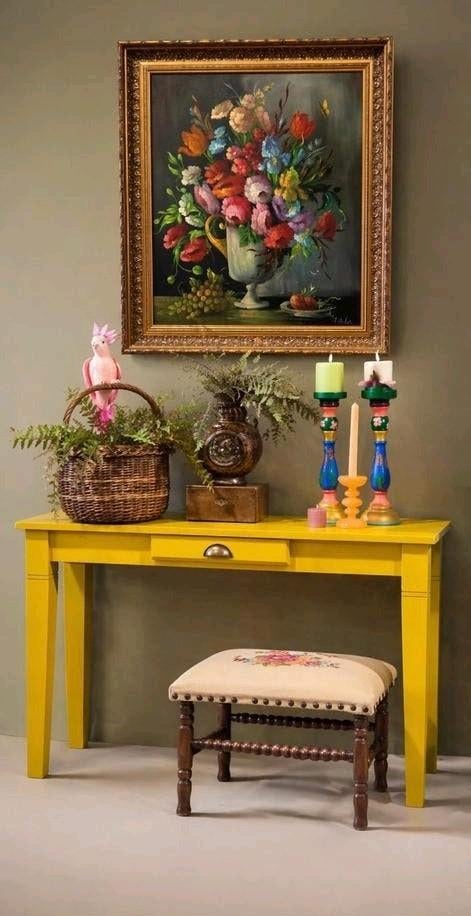 Leuke gele sidetable buro burootje haltafel!, Huis en Inrichting, Tafels | Sidetables, Ophalen, Gebruikt, 100 tot 150 cm, 25 tot 50 cm