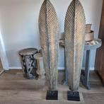 Stoer landelijk veren ornamenten hout, Ophalen, Zo goed als nieuw