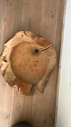 Teak houten schaal, Ophalen, Zo goed als nieuw, Rond, Hout