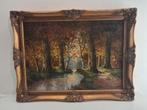 Boslandschap. Olieverf op canvas, Antiek en Kunst, Kunst | Schilderijen | Klassiek, Ophalen of Verzenden