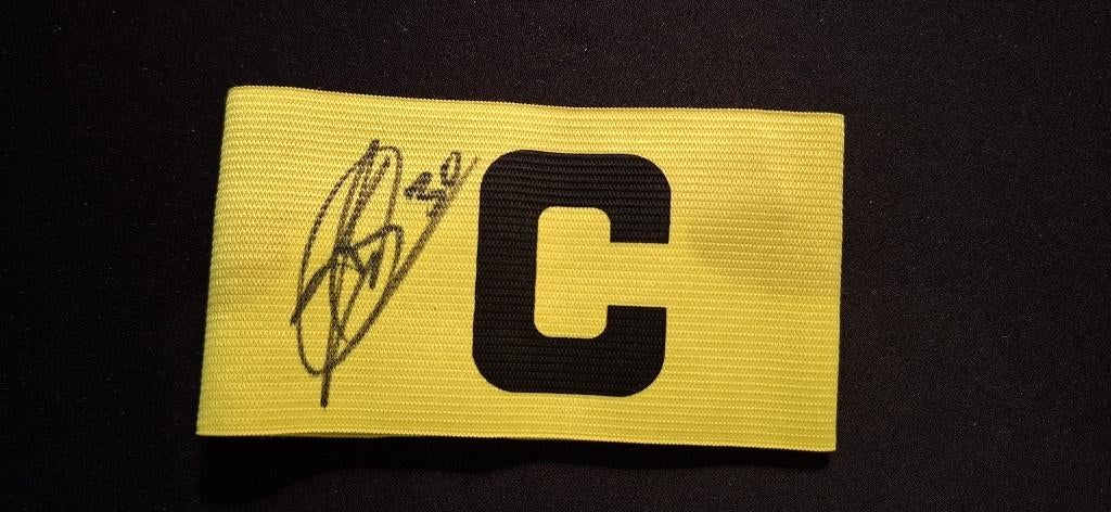 Aanvoerdersband met handtekening; Bryan Linssen # Feyenoord, Verzamelen, Ophalen of Verzenden, Nieuw, Feyenoord, Shirt