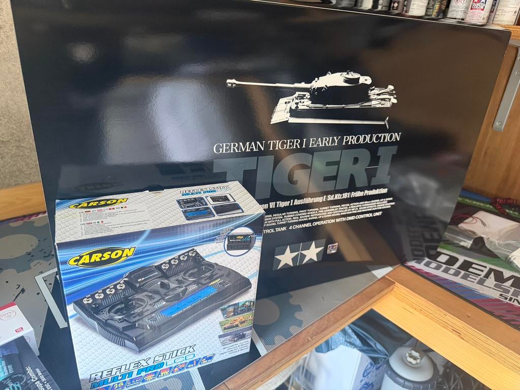 Tamiya Tiger Tank rc full options, Auto offroad, Schaal 1:14, Nieuw, Ophalen