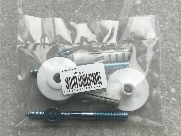 Fontein ophangset / montageset M8 x 90 Nieuw, Doe-het-zelf en Verbouw, Sanitair, Nieuw, Overige typen, Ophalen of Verzenden