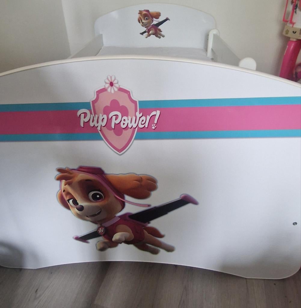 Paw Patrol Skye kinderbed 80x160, Ophalen, 140 tot 160 cm, 70 tot 85 cm, Matras