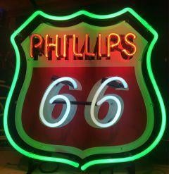 Phillips 66 USA neon en veel andere amerikana decor neons, Lichtbak of (neon) lamp, Nieuw, Ophalen of Verzenden, Info@americansaleshop.nl