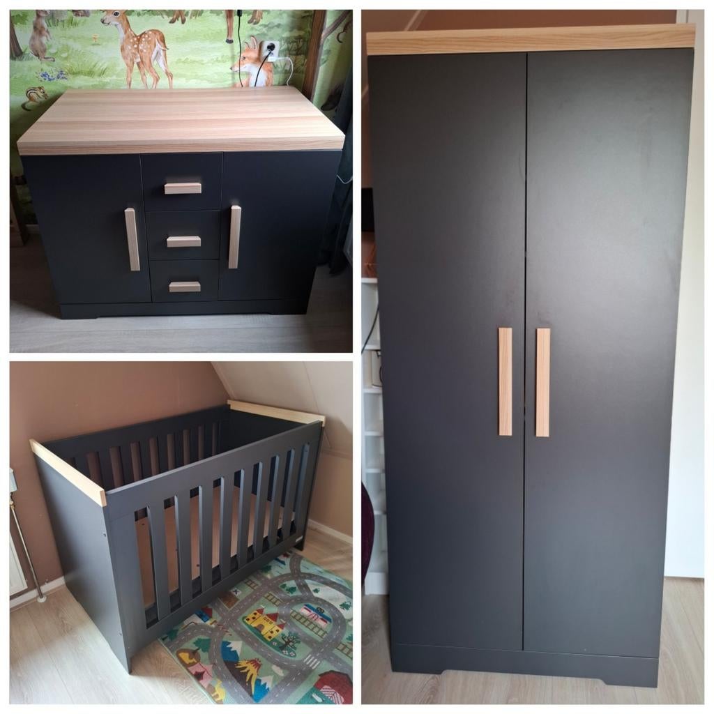 Zeer nette babykamer Interbaby Stone, Kinderen en Baby's, Kinderkamer | Complete kinderkamers, Ophalen, Zo goed als nieuw, Jongetje of Meisje